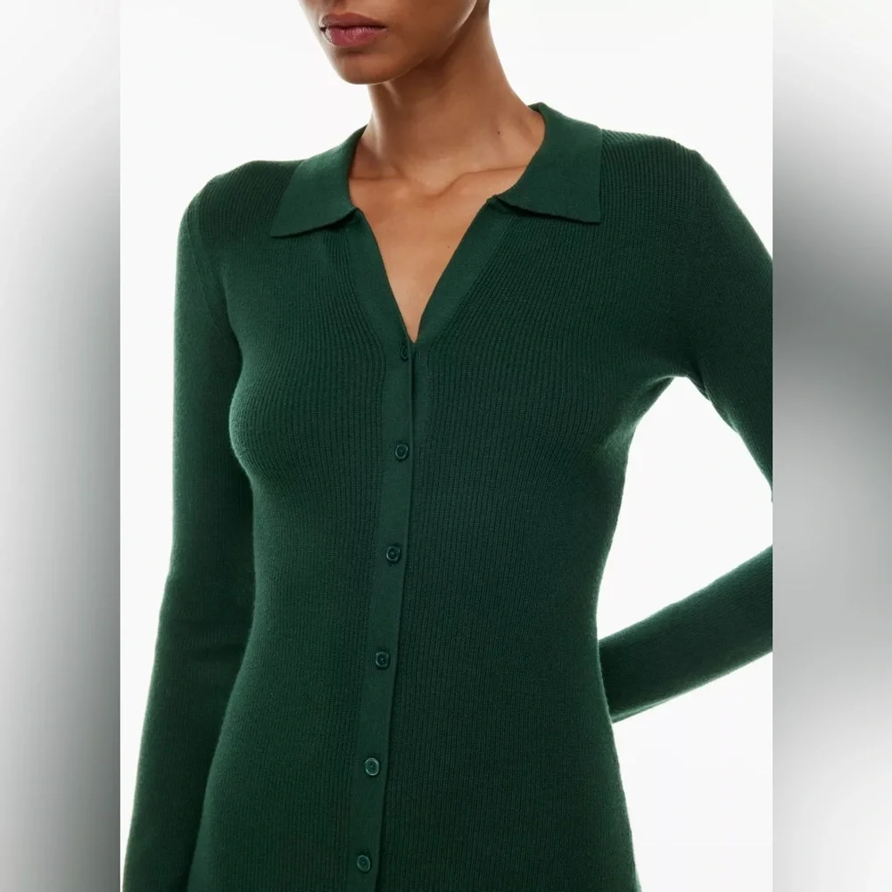 Aritzia Wilfred Cove Knit Dress Colour Scarab Size XL NWOT - Picture 4 of 10